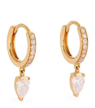 Shop Eva Fehren Yellow Gold And Diamond Boa Hoop Earrings