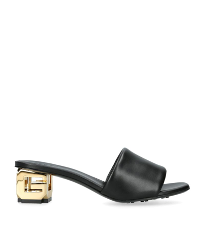 Shop Givenchy Leather G Cube Mules 45 In Multi