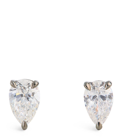 Shop Eva Fehren White Gold And Diamond Boa Stud Earrings