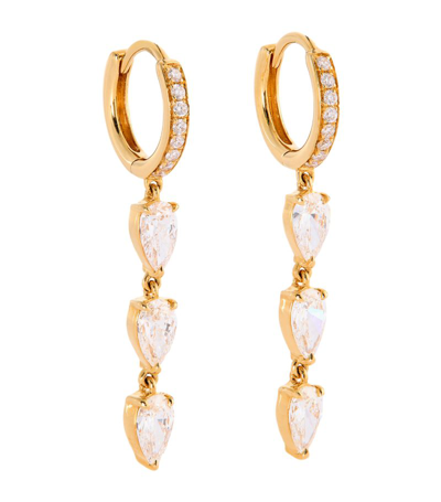 Shop Eva Fehren Yellow Gold And Diamond Boa Iii Hoop Earrings