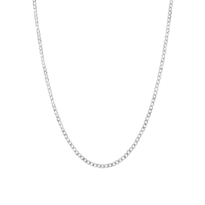 Aurate New York Medium Gold Curb Chain Necklace In White