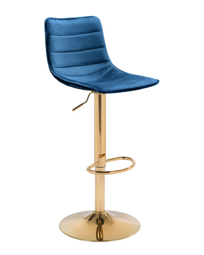 Shop Zuo Modern Prima Bar Chair In Blue
