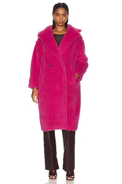 Shop Max Mara Tedgirl Coat In Raspberry