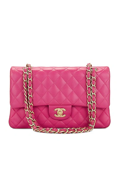 Pre-owned Chanel Lambskin Shoulder Bag In Pink