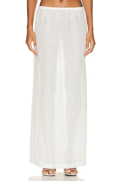 Shop Leset Stella Maxi Skirt In White