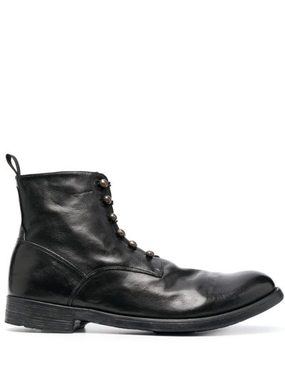 Shop Officine Creative Hive Leather Ankle Boots In Black