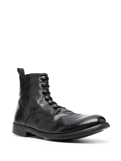 Shop Officine Creative Hive Leather Ankle Boots In Black