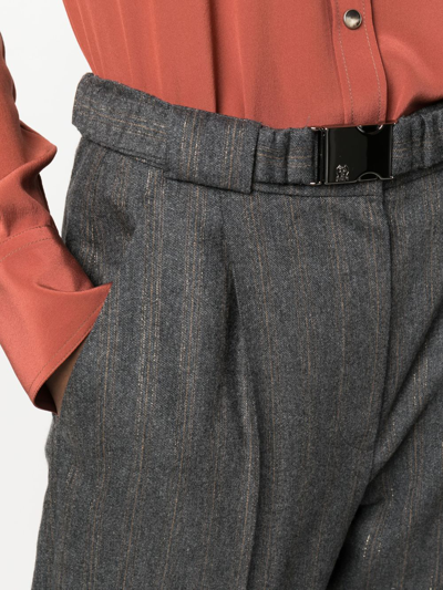 Brunello Cucinelli Belted-waist Trousers In Grey