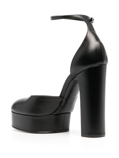 Casadei Black Patent Leather Pumps With Platform In Black