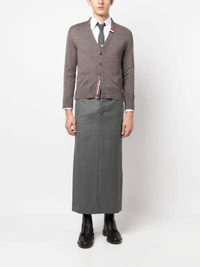 Thom Browne Button-up Cardigan In Brown