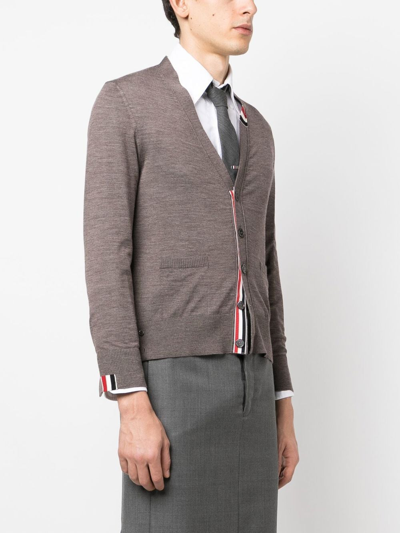 Thom Browne Button-up Cardigan In Brown