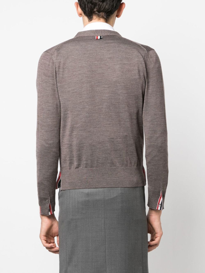 Thom Browne Button-up Cardigan In Brown