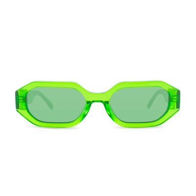 Shop Attico The  Octagon Frame Sunglasses In Green