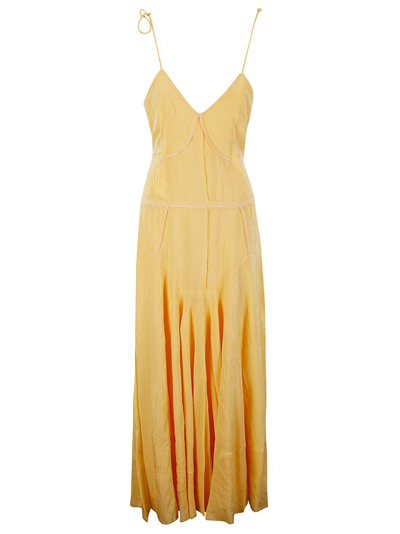 Shop Sportmax Strapped Slip Dress In Yellow