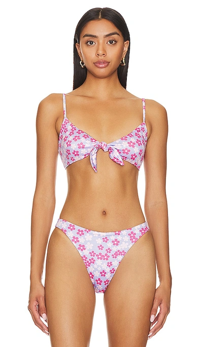 Shop Superdown Sofia Bikini Top In Pink Floral
