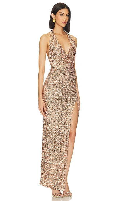 Shop Nookie Luma Gown In Rose Gold