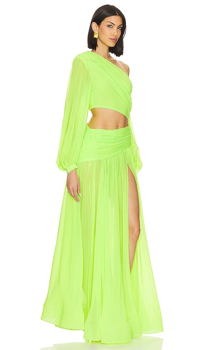 Shop Bronx And Banco Japera Gown In Green