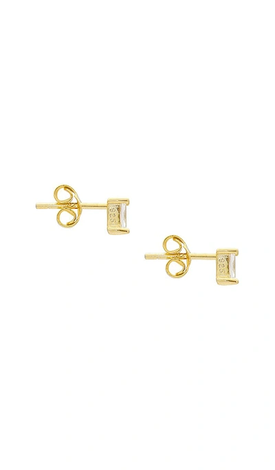 Shop By Adina Eden Baguette Stud Earring In Gold