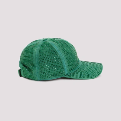 Shop Jw Anderson J.w. Anderson  Crystals Baseball Cap Hat In Green