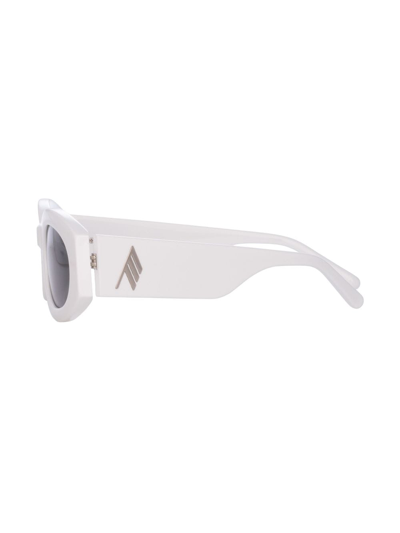 Linda Farrow Attico38 White / Silver Sunglasses In White