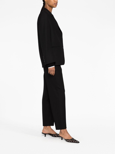 Totême Fitted Blazer With Single Button And Vents In Black