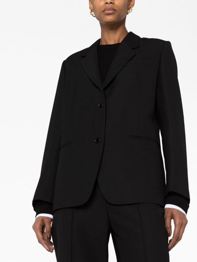 Totême Fitted Blazer With Single Button And Vents In Black