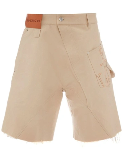 Shop Jw Anderson J.w. Anderson Twisted Chino Shorts In Beige