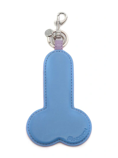 Shop Jw Anderson J.w. Anderson Two-tone Keyring In Blue