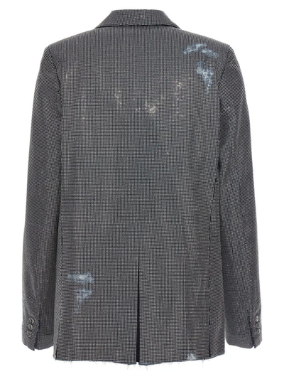 Jw Anderson J.w.anderson Used Sequin Denim Blazer Jacket In Blue