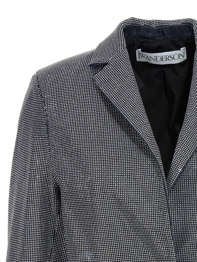 Jw Anderson J.w.anderson Used Sequin Denim Blazer Jacket In Blue