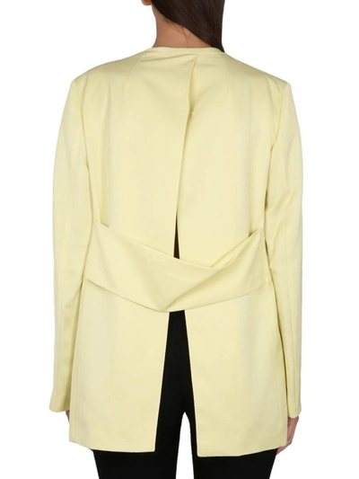 Shop Jil Sander Jacket With Back Slit In Yellow