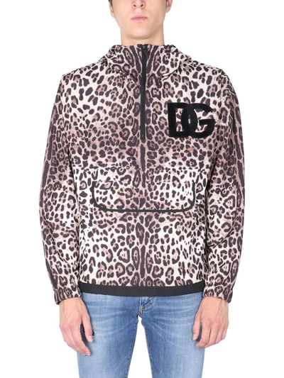 Shop Dolce & Gabbana Jacket With Leopard Print In Multicolor