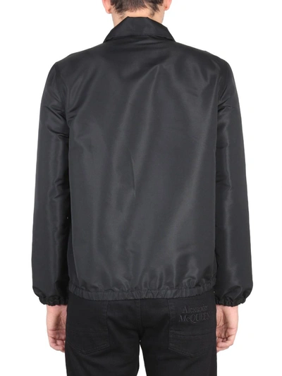 Shop Alexander Mcqueen Jacket With Logo In Black