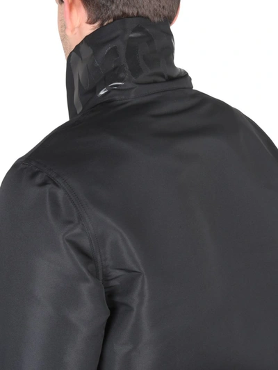 Alexander Mcqueen Graffiti-print Zip-up Jacket In Black