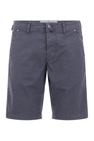 Shop Jacob Cohen Cotton Bermuda Shorts In Avium Blue