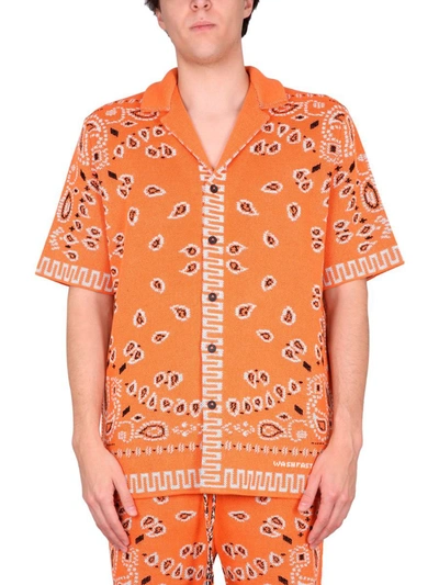 Shop Alanui Jacquard Shirt In Orange