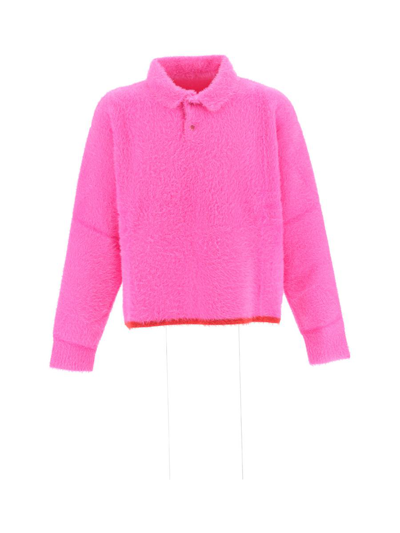 Shop Jacquemus Polo Shirts In Pink