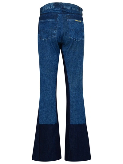 Shop Blue Of A Kind Jeans Bicolore Blue