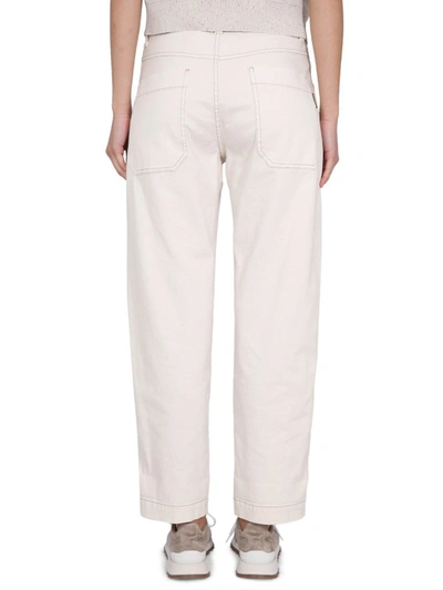 Shop Brunello Cucinelli Jeans In Denim In White