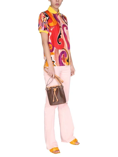 Shop Etro Jeans With Embroidered Floral Detail In Pink