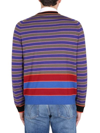 Shop Ps By Paul Smith Ps Paul Smith Jersey With Stripe Pattern In Multicolor