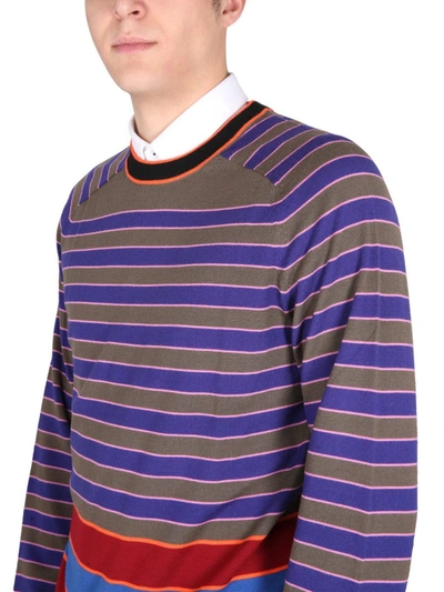 Shop Ps By Paul Smith Ps Paul Smith Jersey With Stripe Pattern In Multicolor