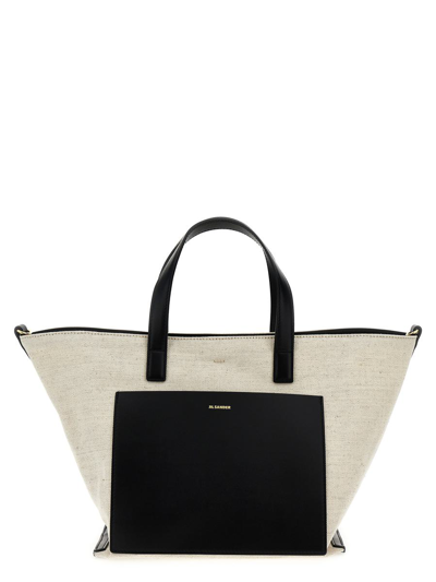 Shop Jil Sander Wander Handbag In Beige