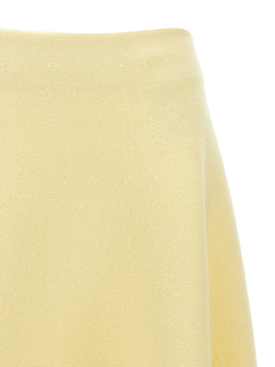 Shop Jil Sander Wool Skirt In Yellow