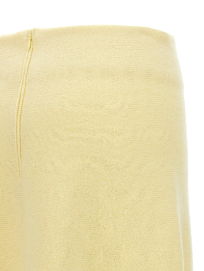 Shop Jil Sander Wool Skirt In Yellow