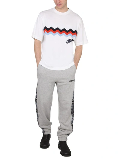 Shop Missoni Sport Joggers With Logo In Grey