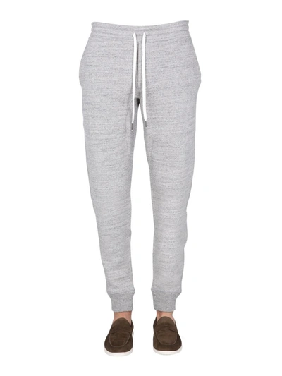 Tom Ford Heathered Grey Jogging Pants In Grey