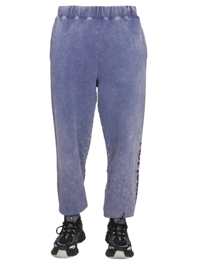 Shop Aries Jogging Pants "3d Problemo" Unisex In Blue