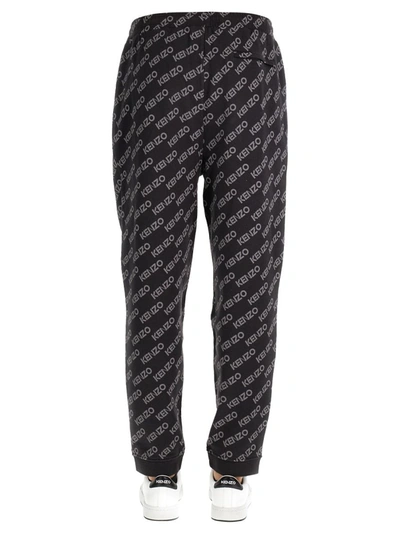 Shop Kenzo Jogging Pants With Monogram Logo In Black