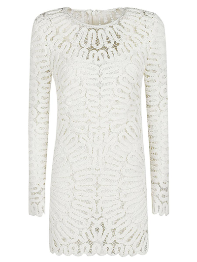 Shop Jonathan Simkhai Mccall Crochet Embroidery Mini Dress In White